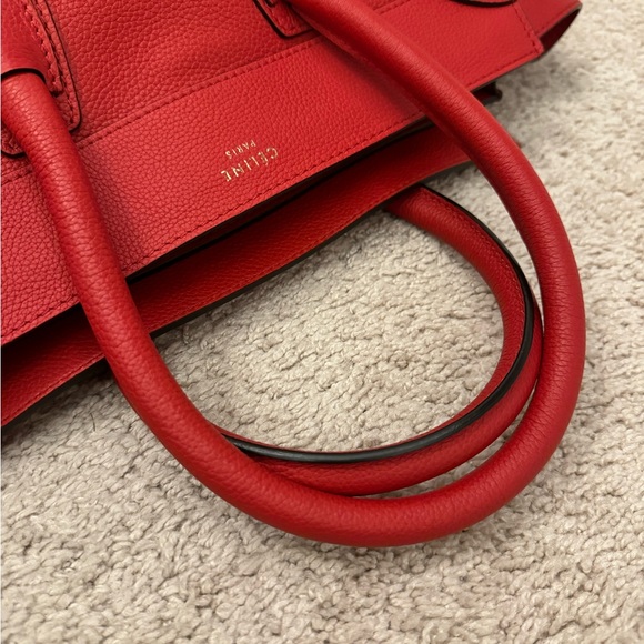 Celine Mini Luggage Tote Red - Picture 8 of 13